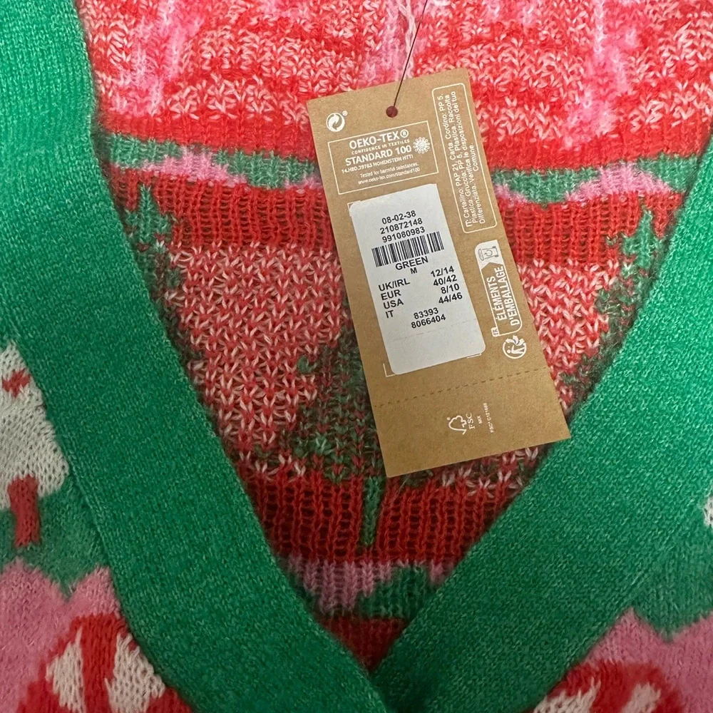 Primark Green and Pink Christmas Sweater - Picture 3 of 3
